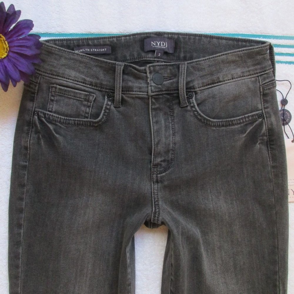 New NYDJ Size 2 Short Jeans Lift Tuck Ankle Denim Marilyn